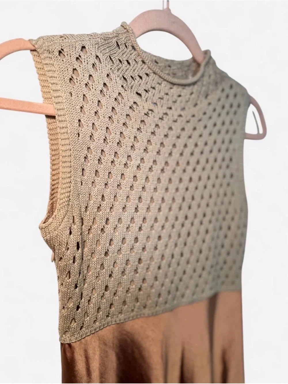 Anthropologie x Mare Mare Crochet Top Sleeveless Lined Maxi Dress NWT XXS